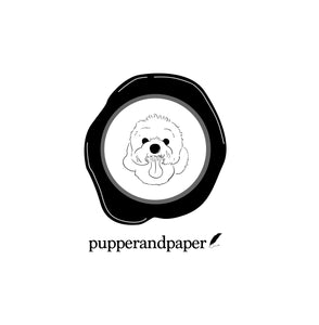 pupperandpaper wax seal logo