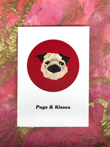 Pugs and Kisses Pupper Card