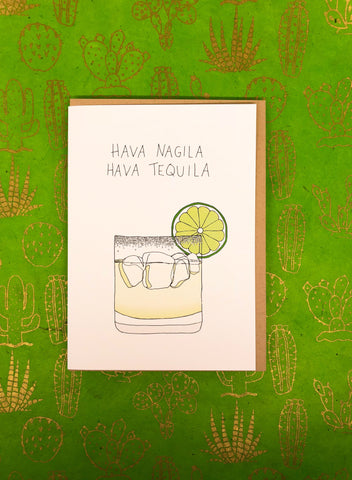 "Hava Nagila Hava Tequila" - Drink Card