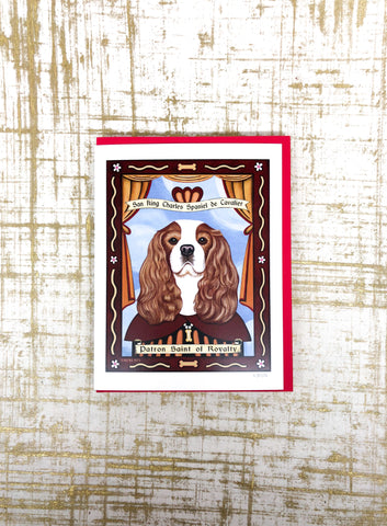 San King Charles Spaniel de Cavalier Pupper Card