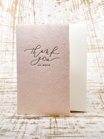 Box of 6 Thank You So Much Calligraphy Cards