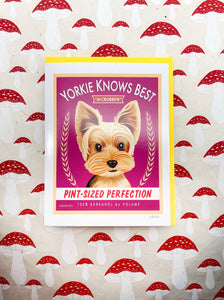 Yorkie Knows Best (MicroBrew) Pupper Card