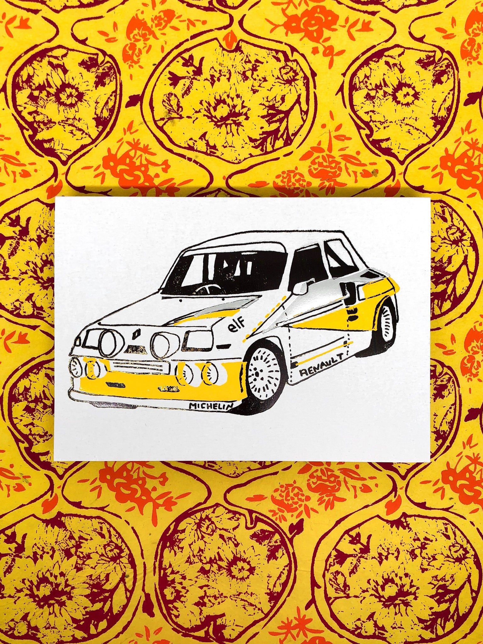 Vintage Renault Car Card