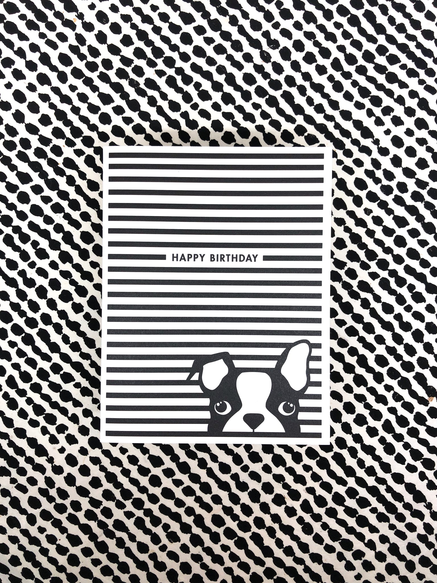Happy Birthday Stripes Pupper Card