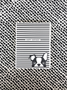 Happy Birthday Stripes Pupper Card