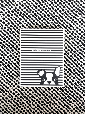 Happy Birthday Stripes Pupper Card