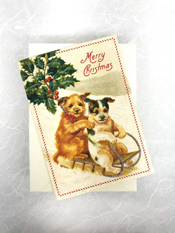 Vintage Merry Christmas Pupper Card