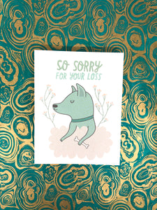 Dog Sympathy Pupper Card