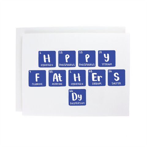 Happy Father’s Day Periodic Table Card